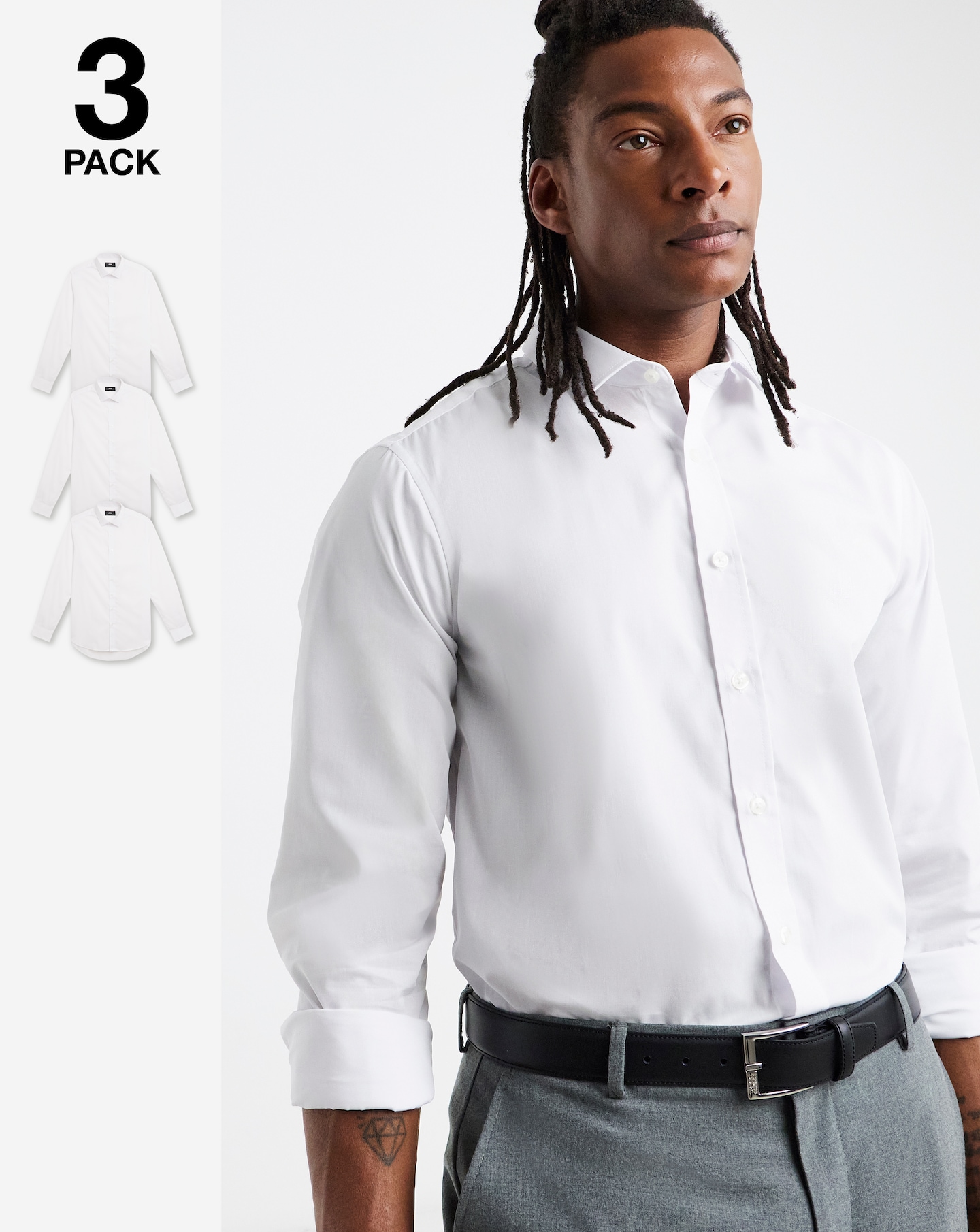 3 Pack Long Sleeve Formal Shirt