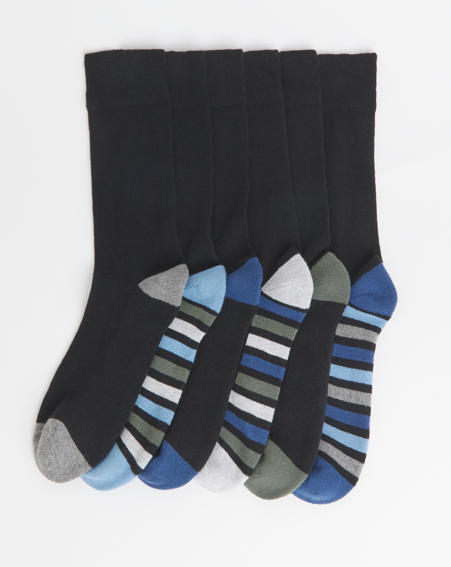 6 Pack Multi Cushion Sole Socks