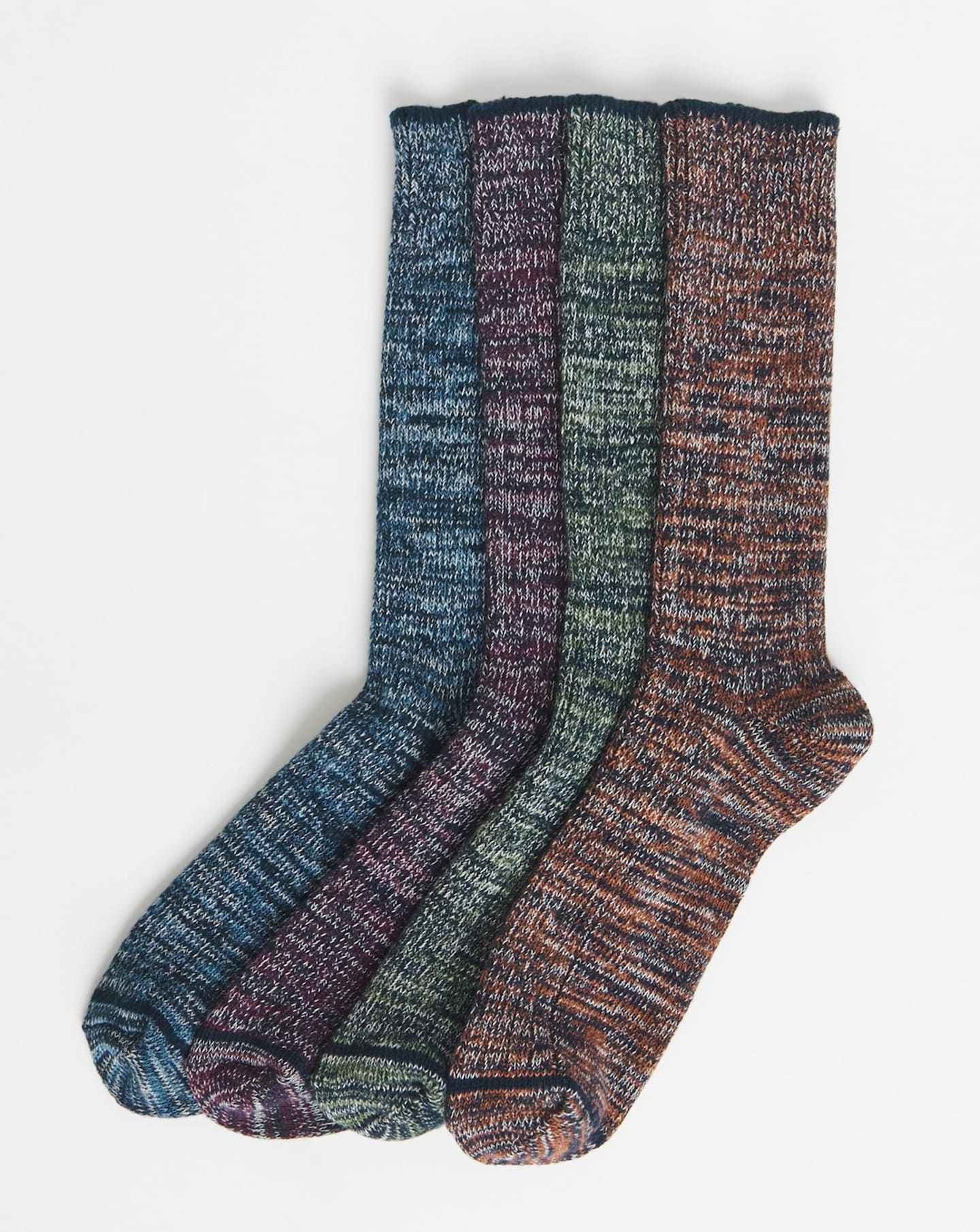 4 Pack Marl Boot Thick Socks