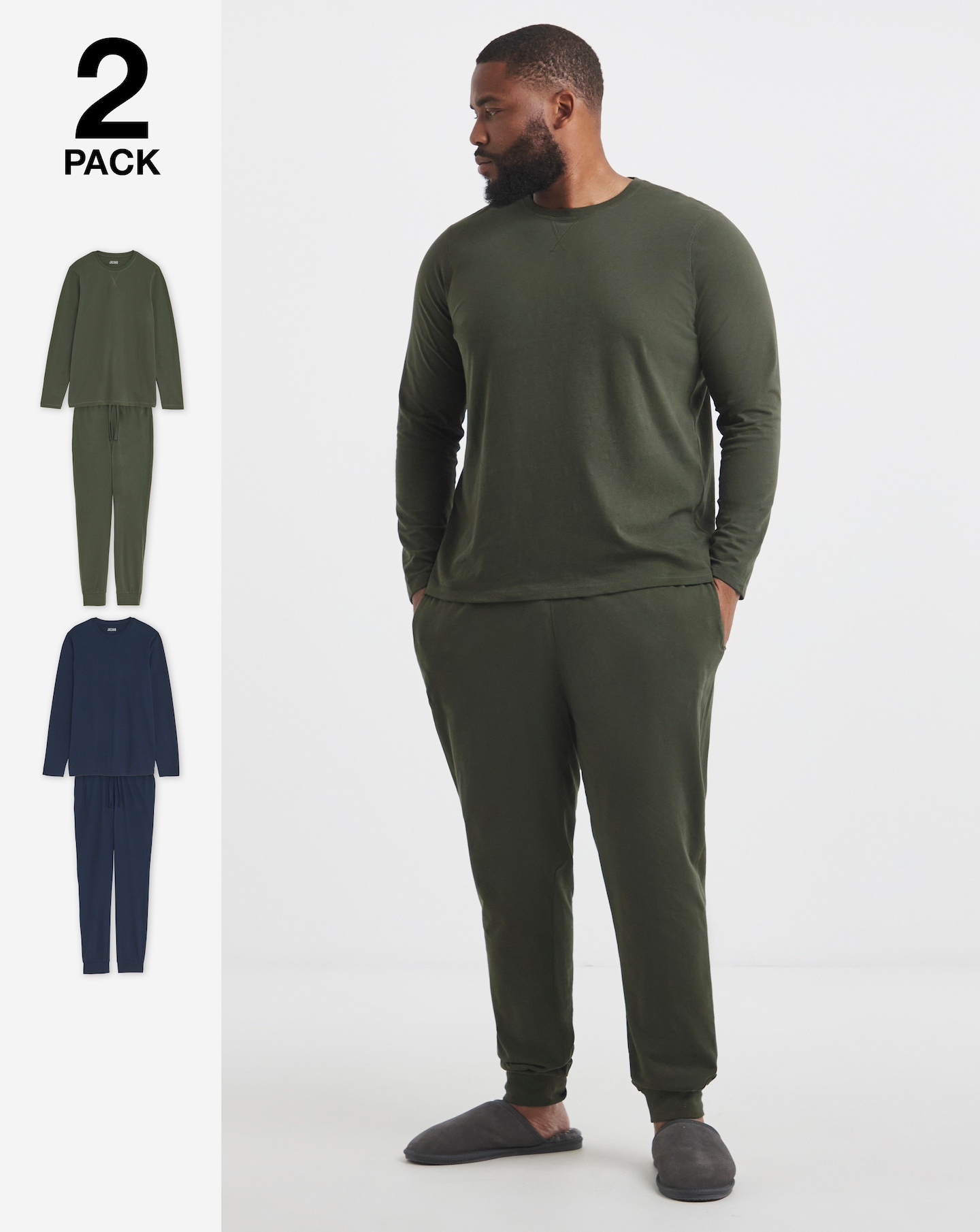 2 Pack Long Sleeve Pyjama Set