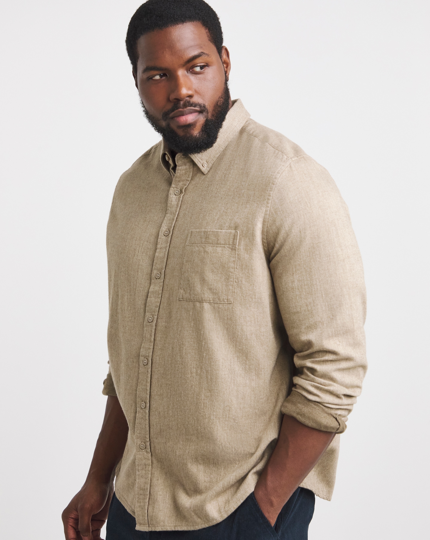 Pure Cotton Flannel Shirt Regular