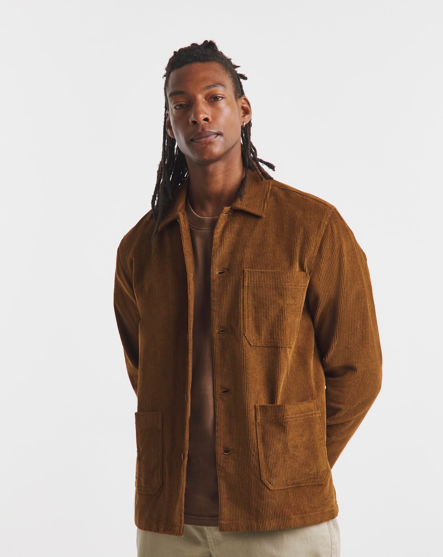 New In - Cord Patch Pocket Overshirt Regular