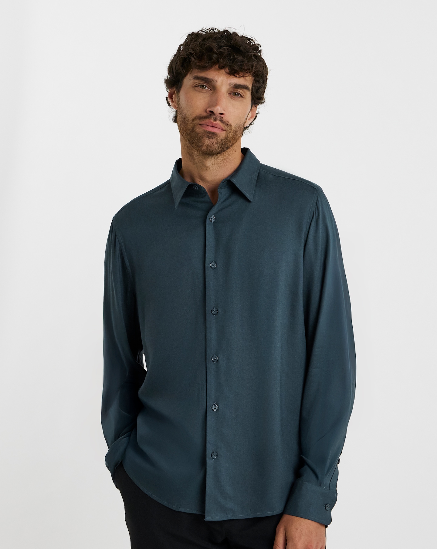Folio Garment Dyed Viscose Shirt Regular