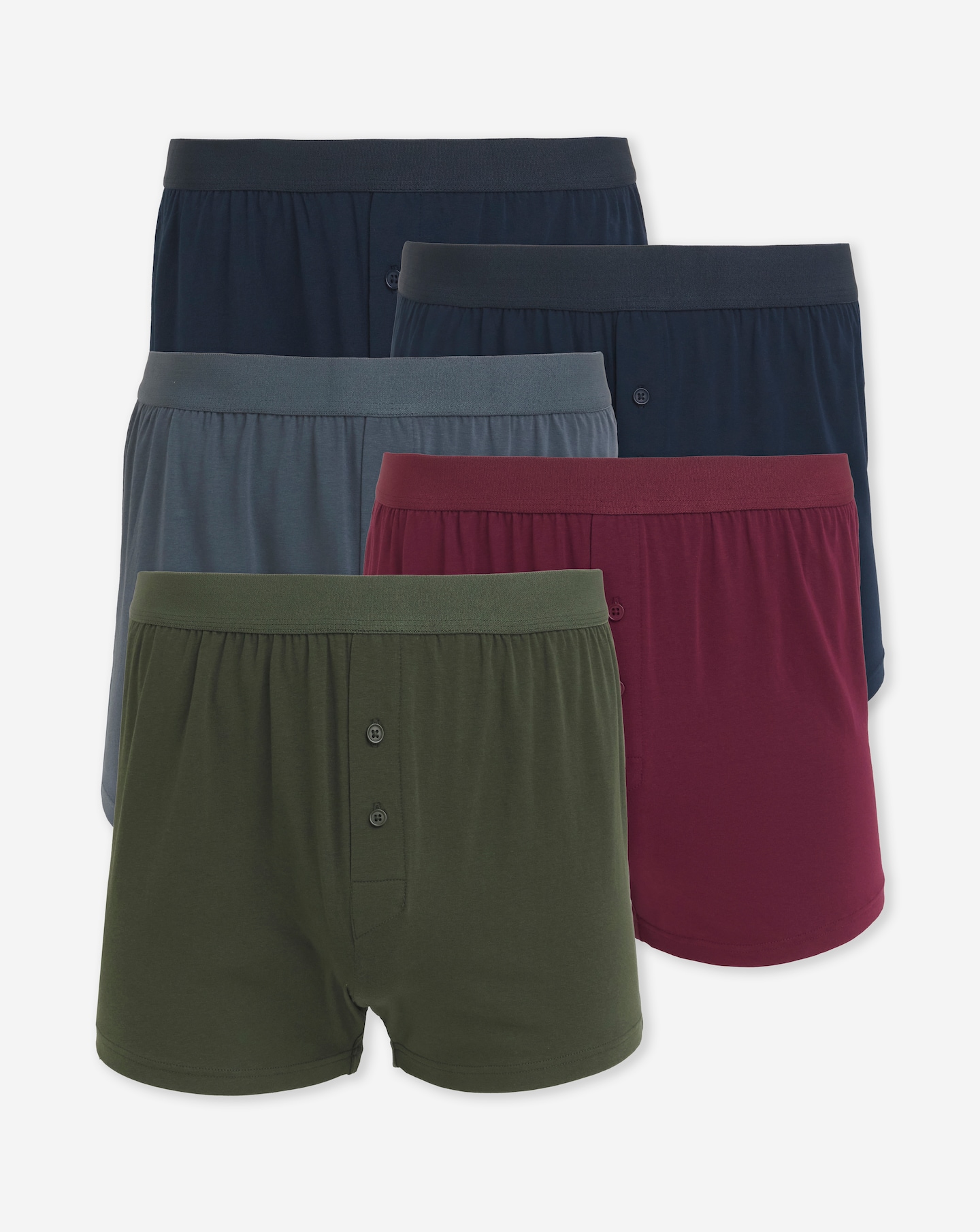 5 Pack Solid Colour Loose Boxers