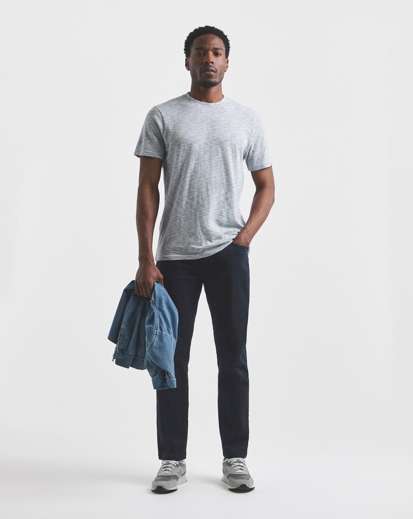 Union Navy Straight Gabardine Jeans