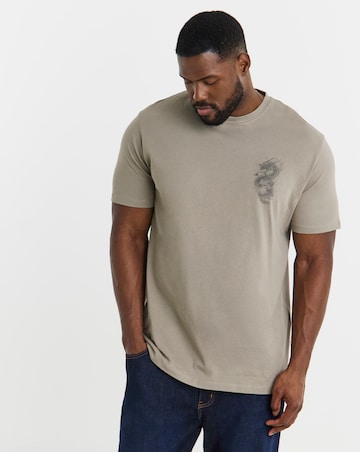 Jack & Jones Dragon Back Graphic T-Shirt - Natural
