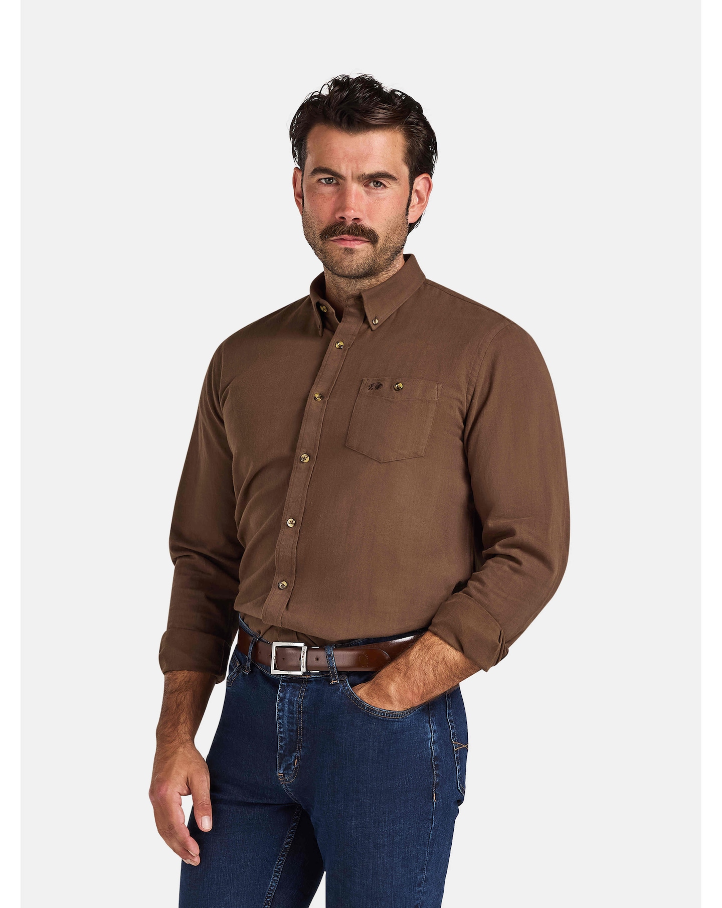 Raging Bull Brushed Herringbone Shirt