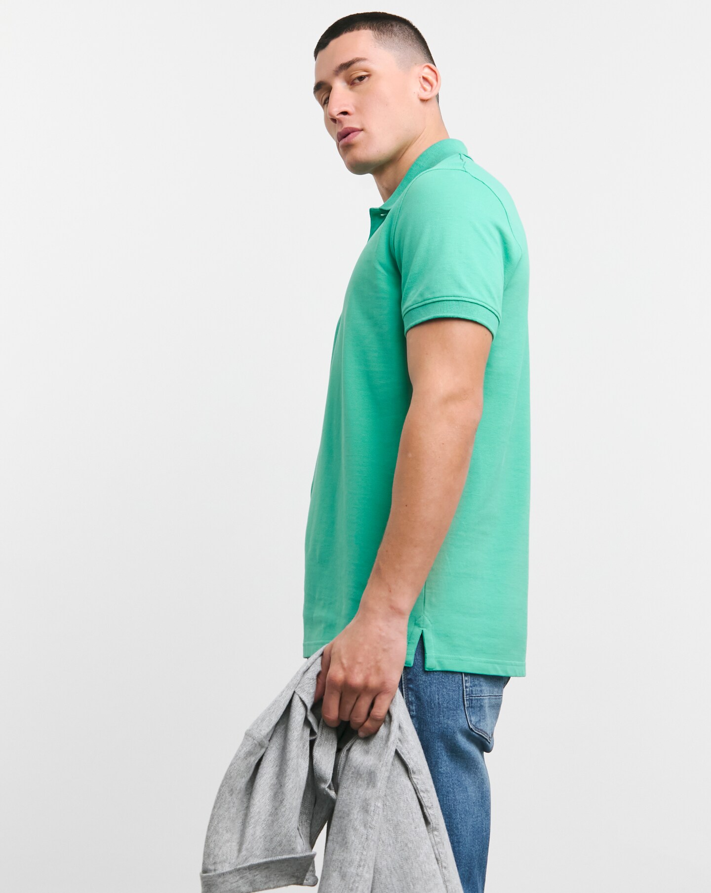 Pure Cotton Pique Polo Long Jacamo