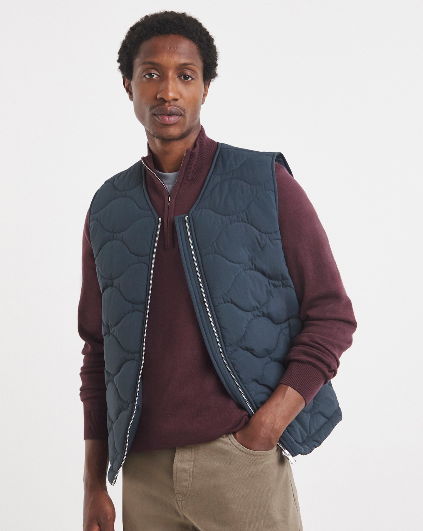 Onion Quilt Zip Through Gilet