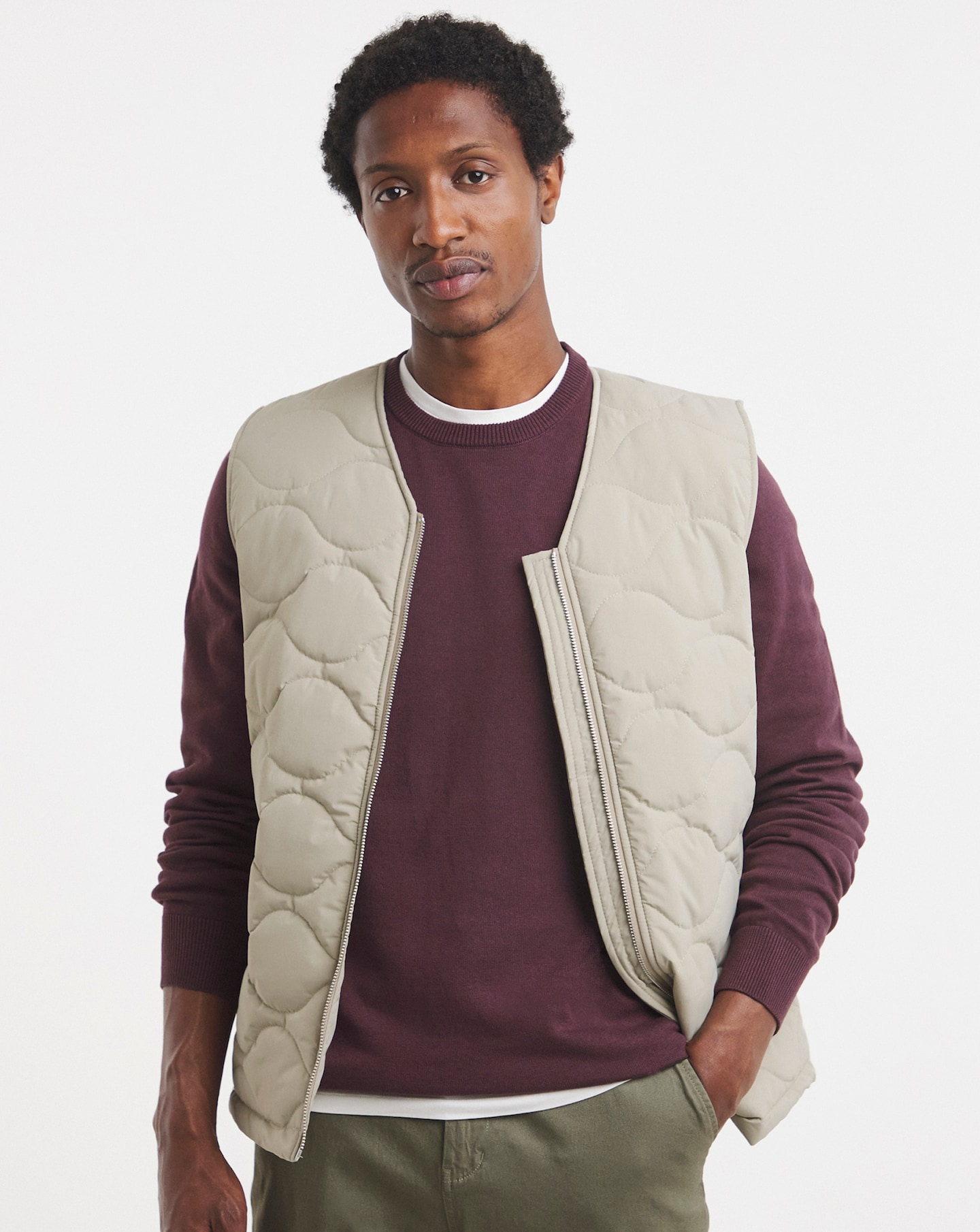 Onion Quilt Zip Through Gilet