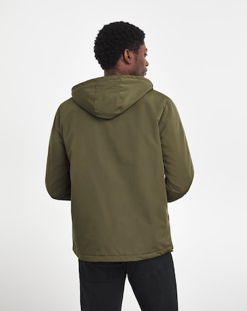Olive Hooded Zip Up Jacket