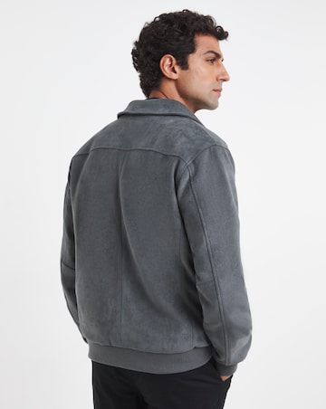 Faux Suede Bomber