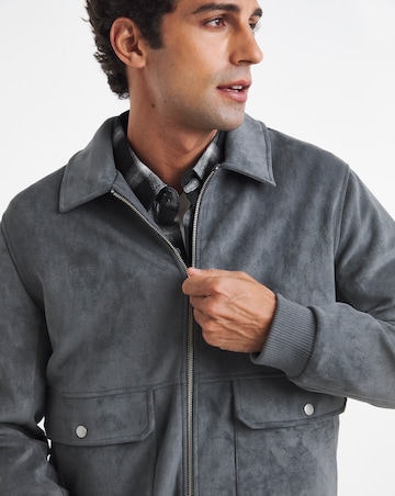 Faux Suede Bomber