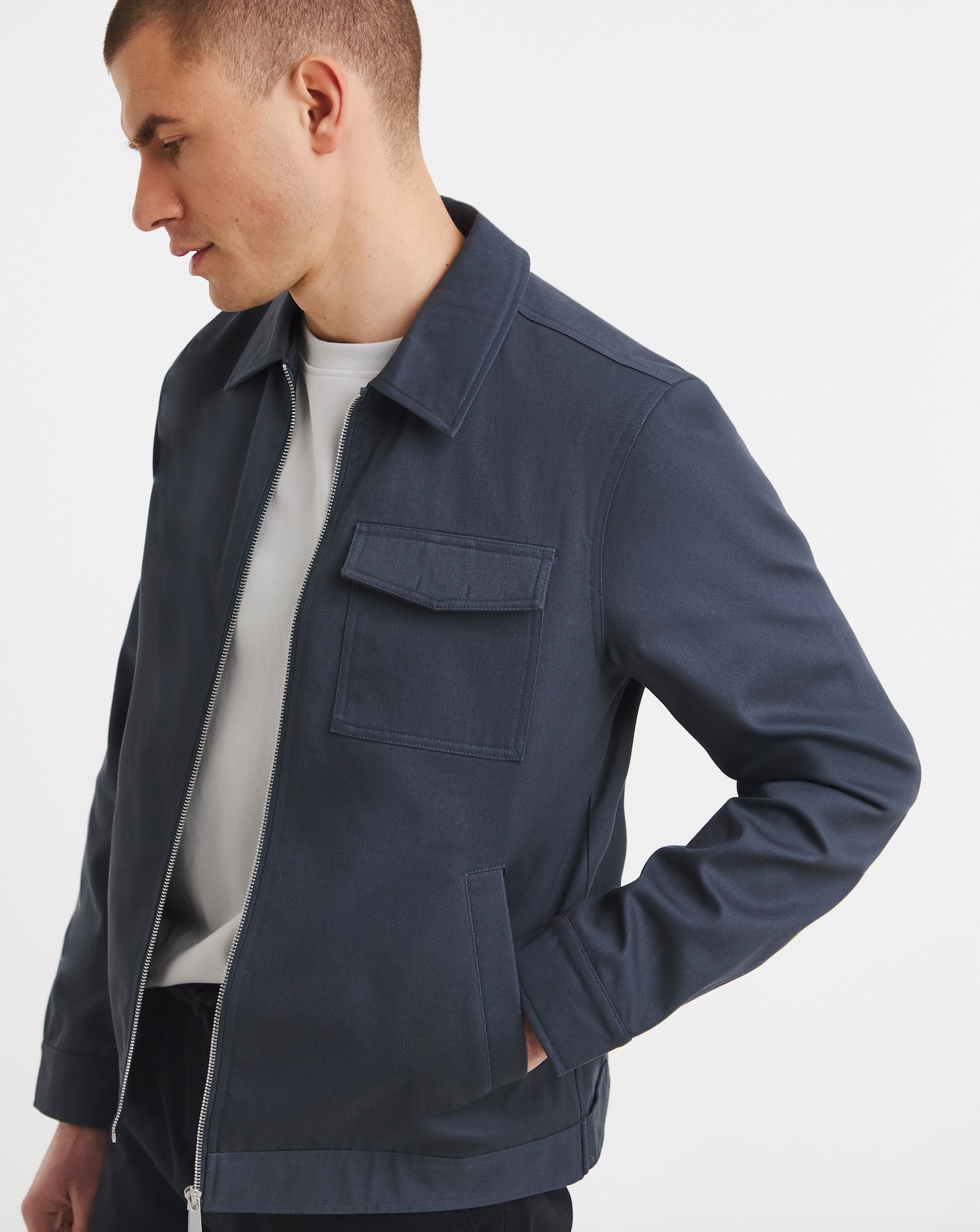 New In - Smart Zip Up Harrington