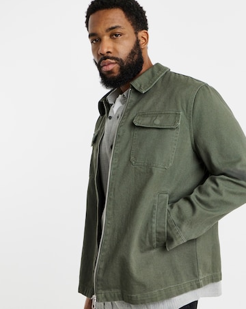 Cotton Twill Zip Harrington