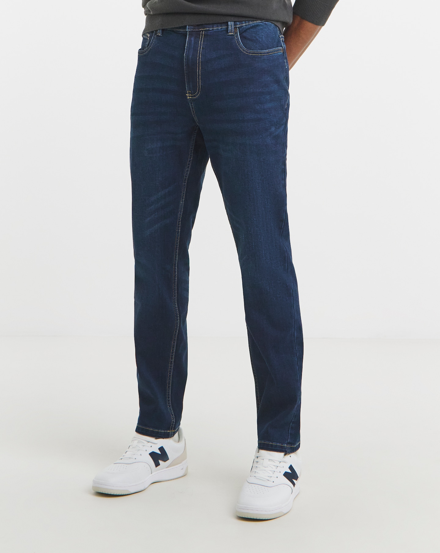 Tapered Stretch Jeans Darkwash