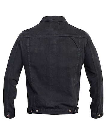 D555 Big & Tall Duke Trucker Style Western Denim Jacket - Black