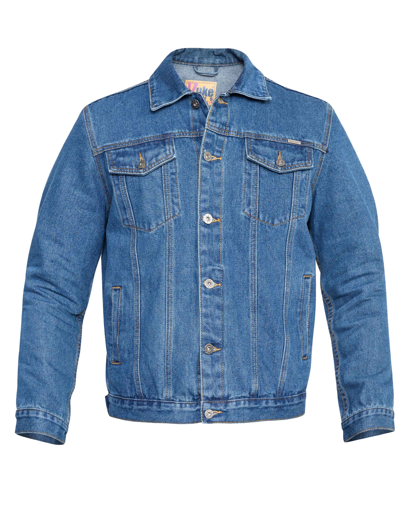 D555 Big & Tall Duke Trucker Style Western Denim Jacket - Blue