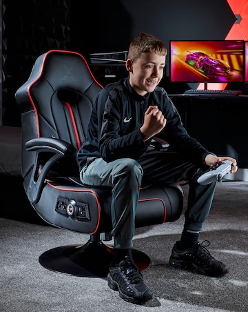 X Rocker Torque 2.1 Stereo Audio Gaming Chair with Vibration - Black / Red