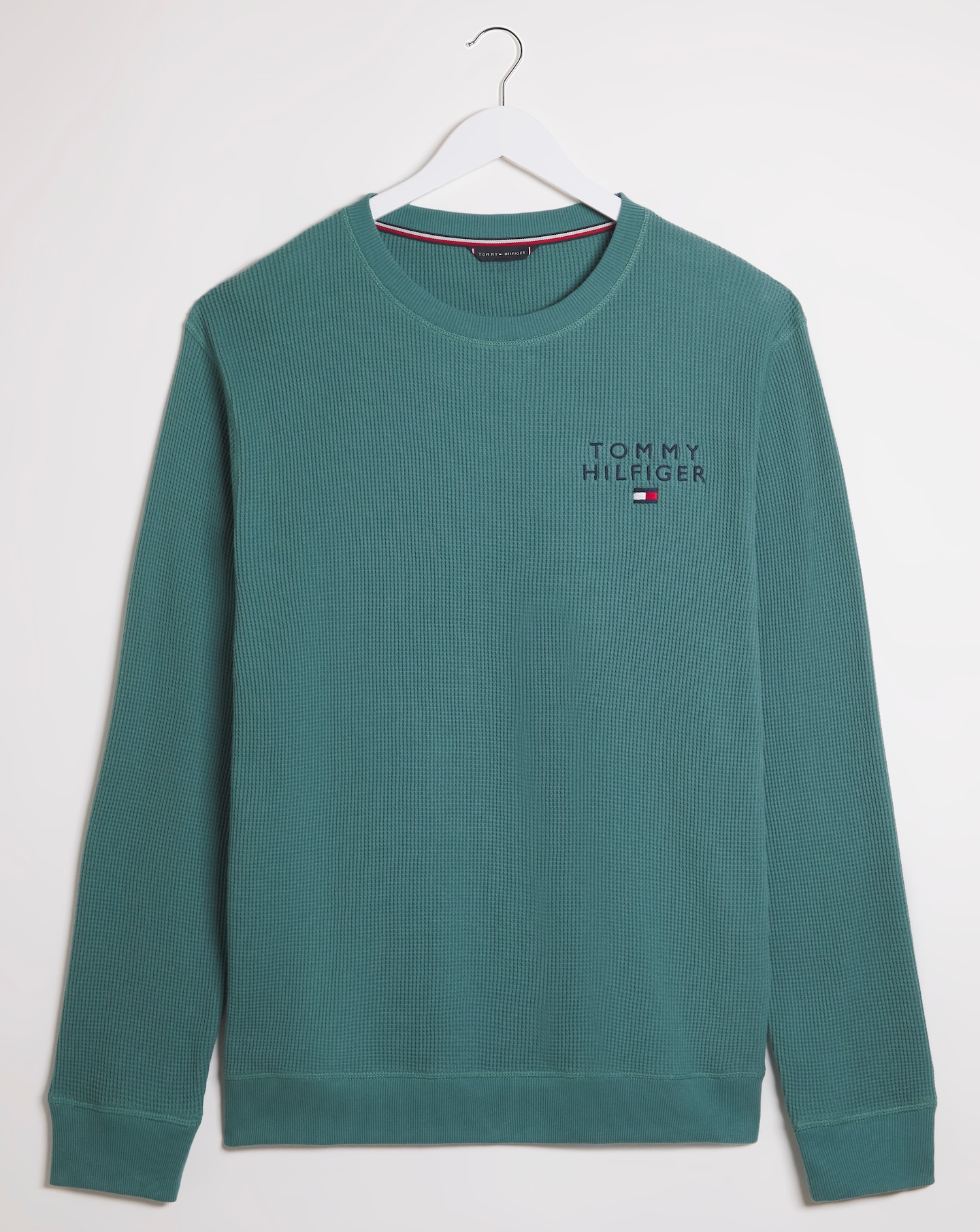 Tommy Hilfiger Green Waffle Lounge Top