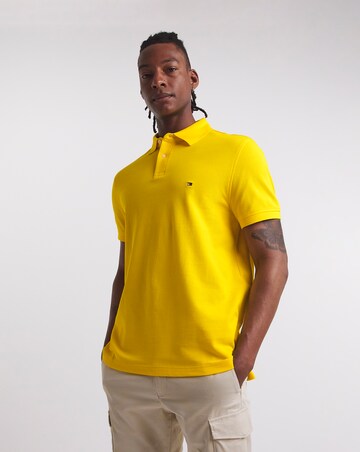 tommy hilfiger yellow polo shirt