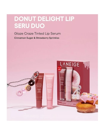 Laneige Donut Delight Lip Serum Duo Skincare Gift Set