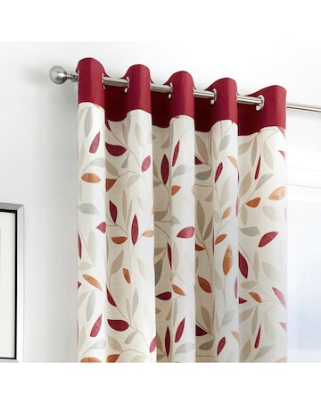 Fusion Beechwood Eyelet Curtains