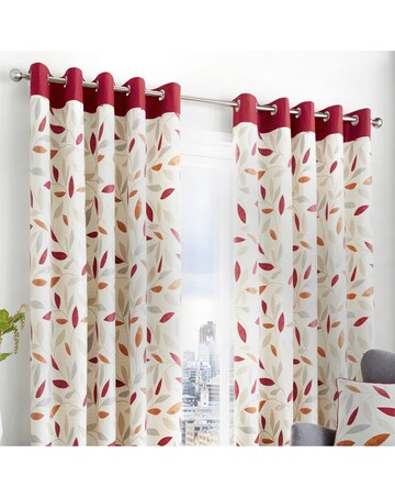 Fusion Beechwood Eyelet Curtains