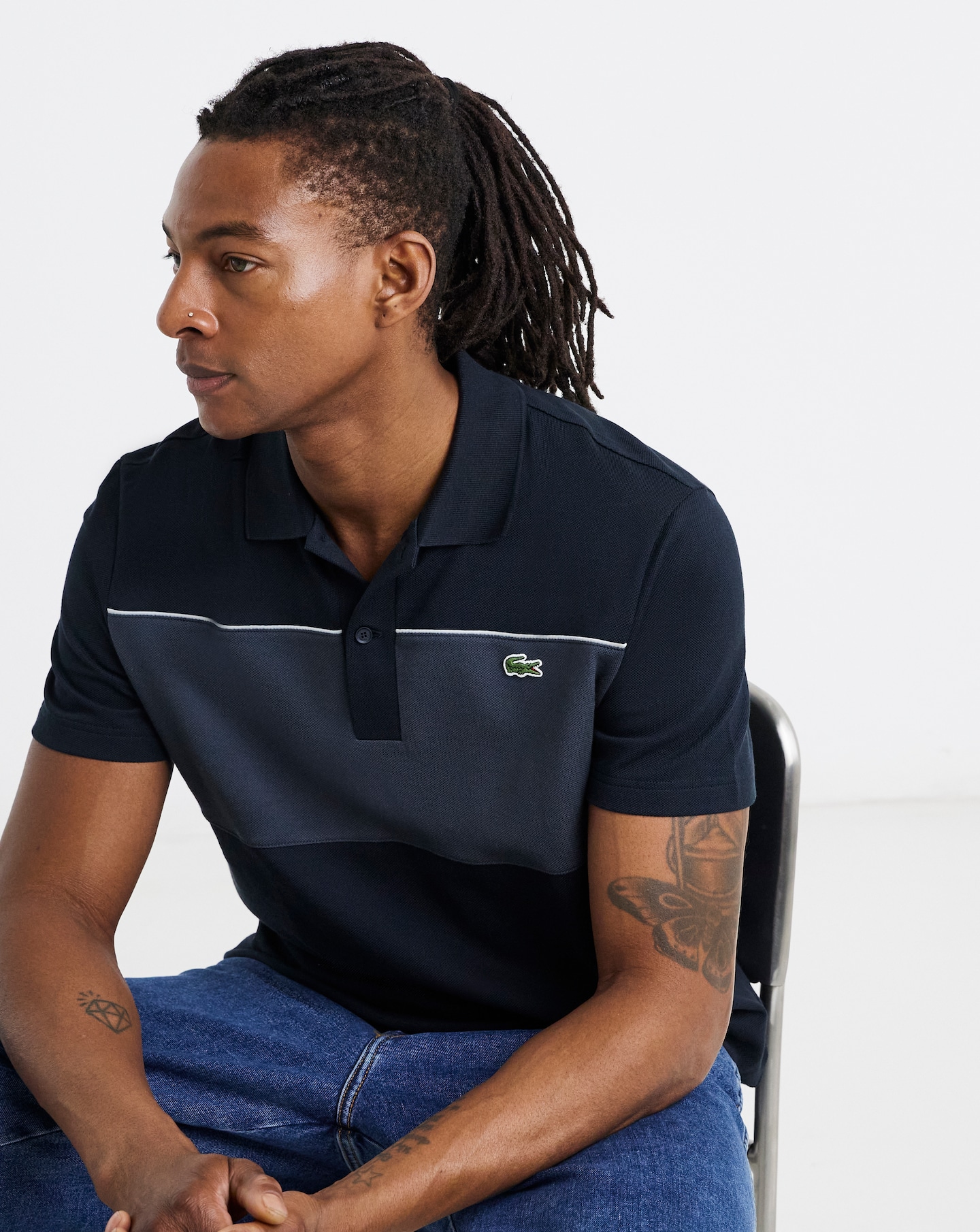 New In - Lacoste Short Sleeve Colourblock Polo