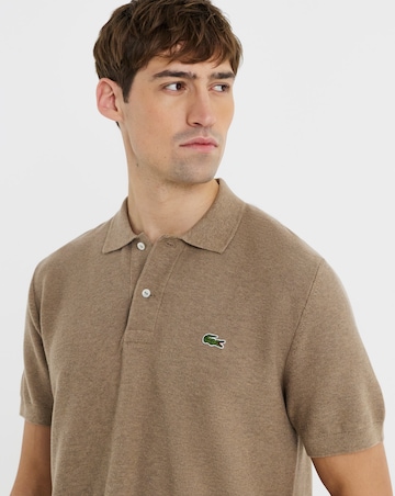 Lacoste Short Sleeve Knitted Polo - Beige