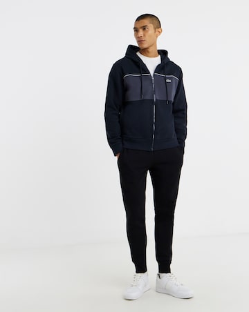 Lacoste Colourblock Zip Through Hoodie - Black