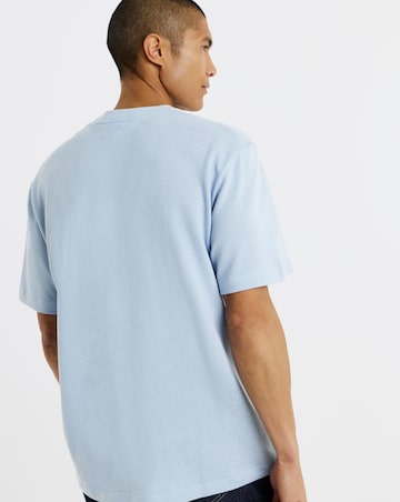 Lacoste Short Sleeve Linen Blend Pique T-Shirt - Light Blue