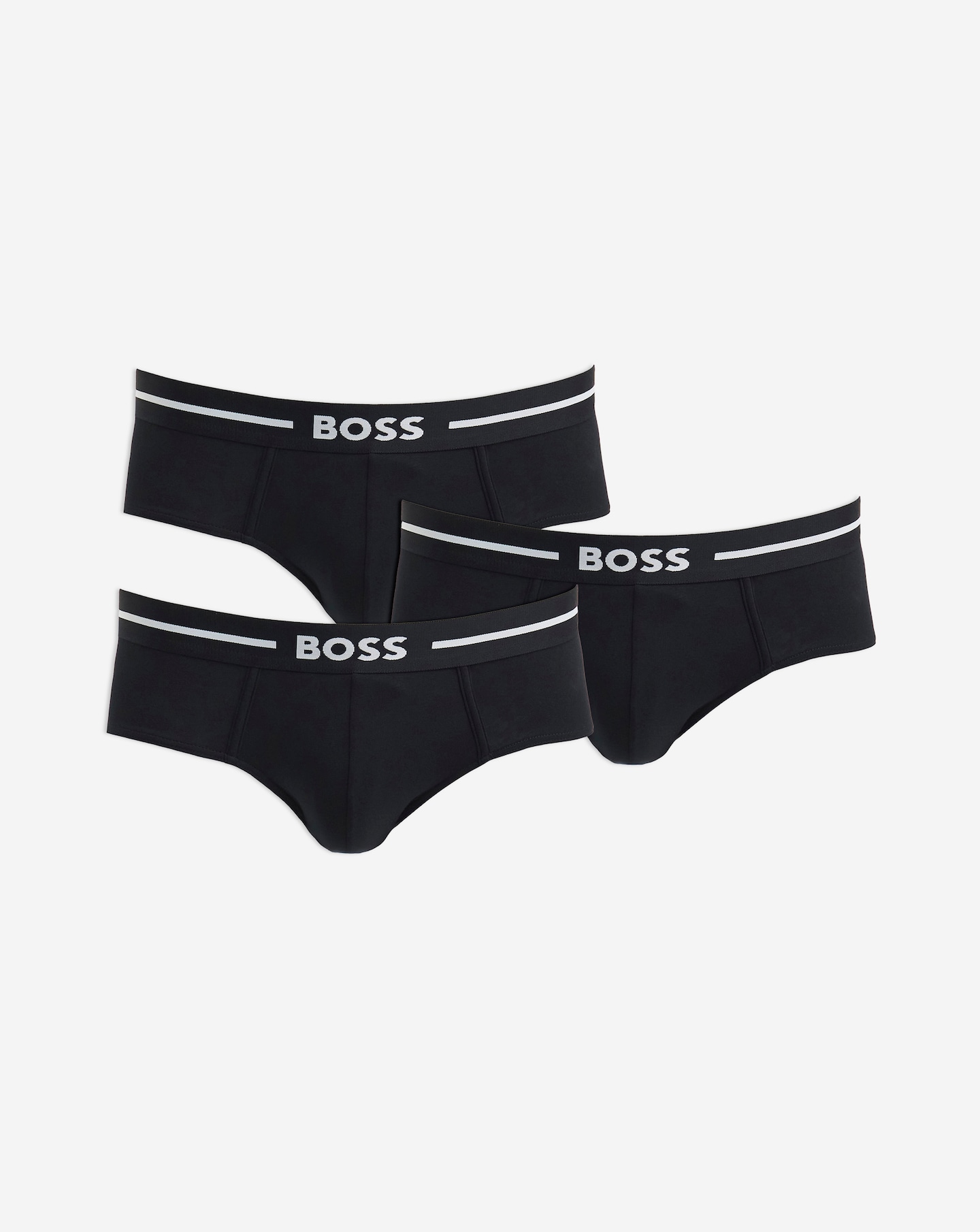 BOSS 3 Pack Black Bold Logo Trunks