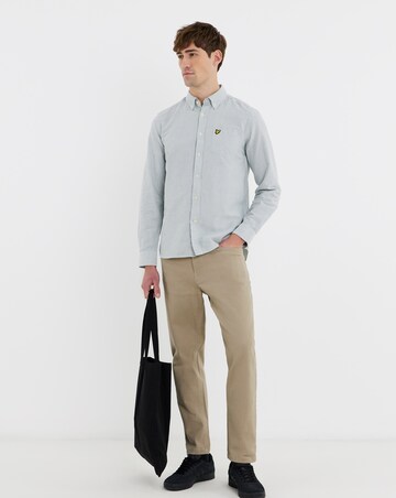 Lyle & Scott Stripe Oxford Shirt - Green/White