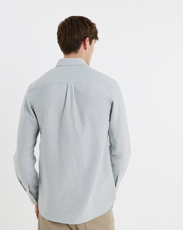 Lyle & Scott Stripe Oxford Shirt - Green/White