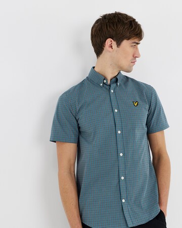 Lyle & Scott Fine Check Shirt - Denim blue