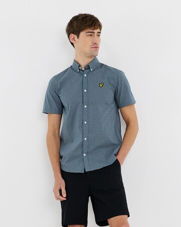 Lyle & Scott Fine Check Shirt - Denim blue
