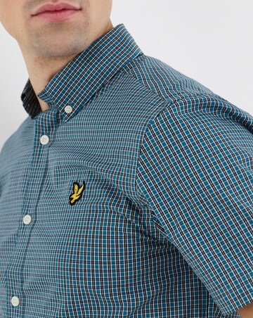 Lyle & Scott Fine Check Shirt - Denim blue