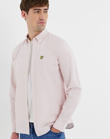 Lyle & Scott Stripe Oxford Shirt - Pink/White