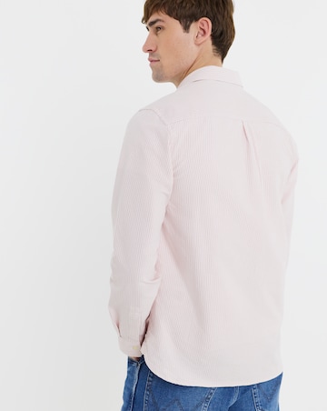 Lyle & Scott Stripe Oxford Shirt - Pink/White