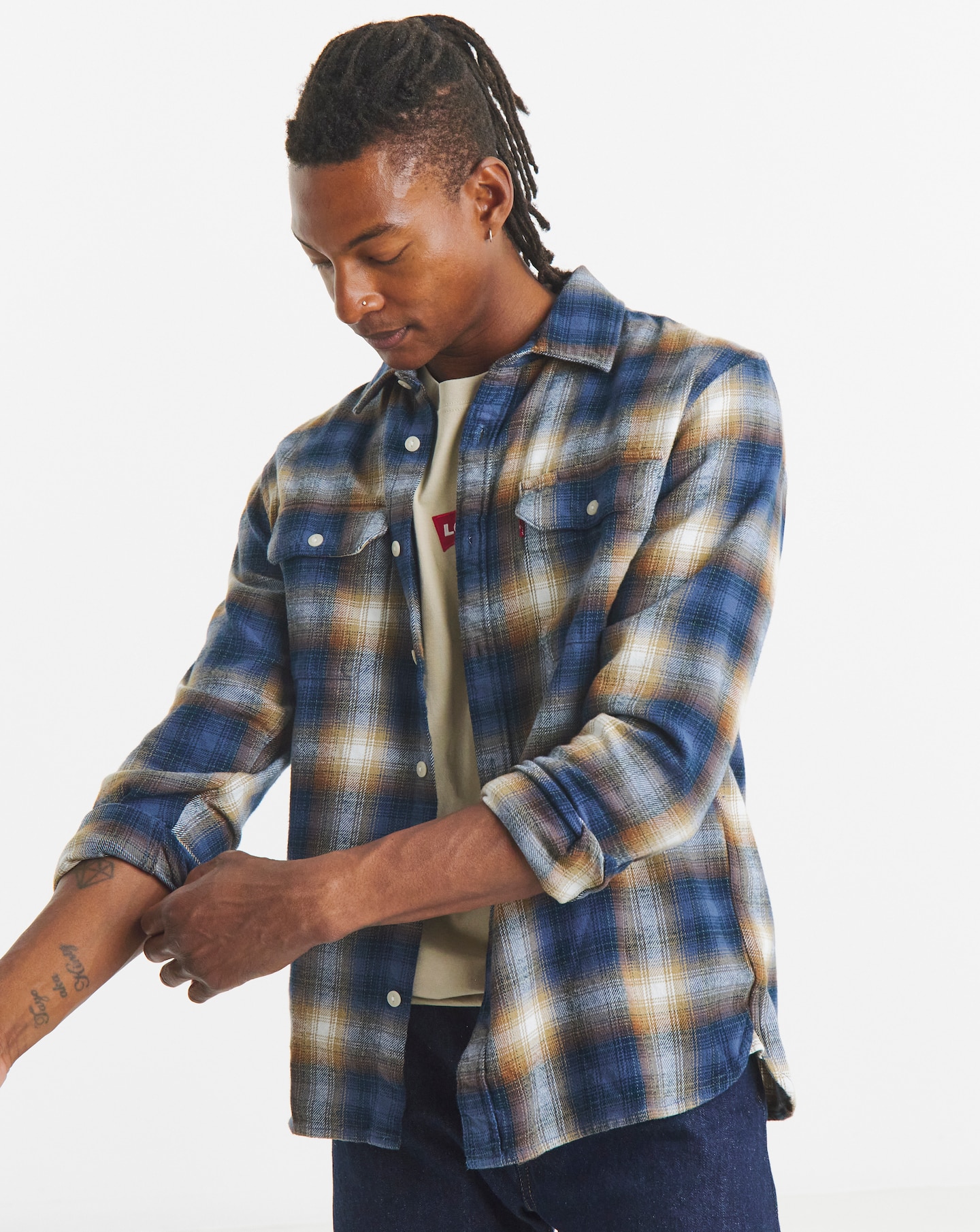 Levi's Jackson Worker Shirt - Blue Plaid