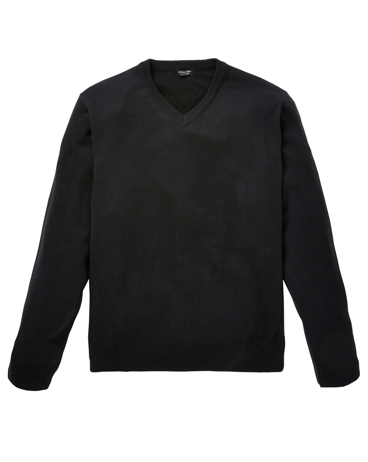 Black V-Neck Jumper | Jacamo