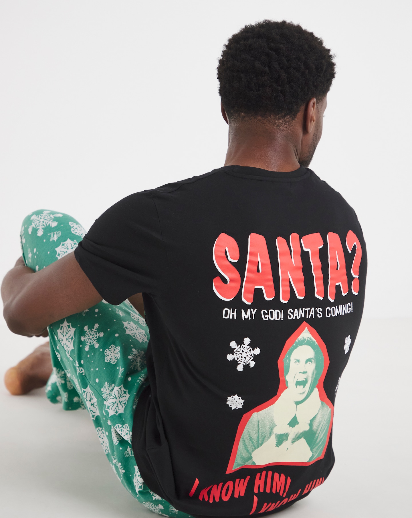 New In - Elf Christmas Pyjama Set - Black/Green