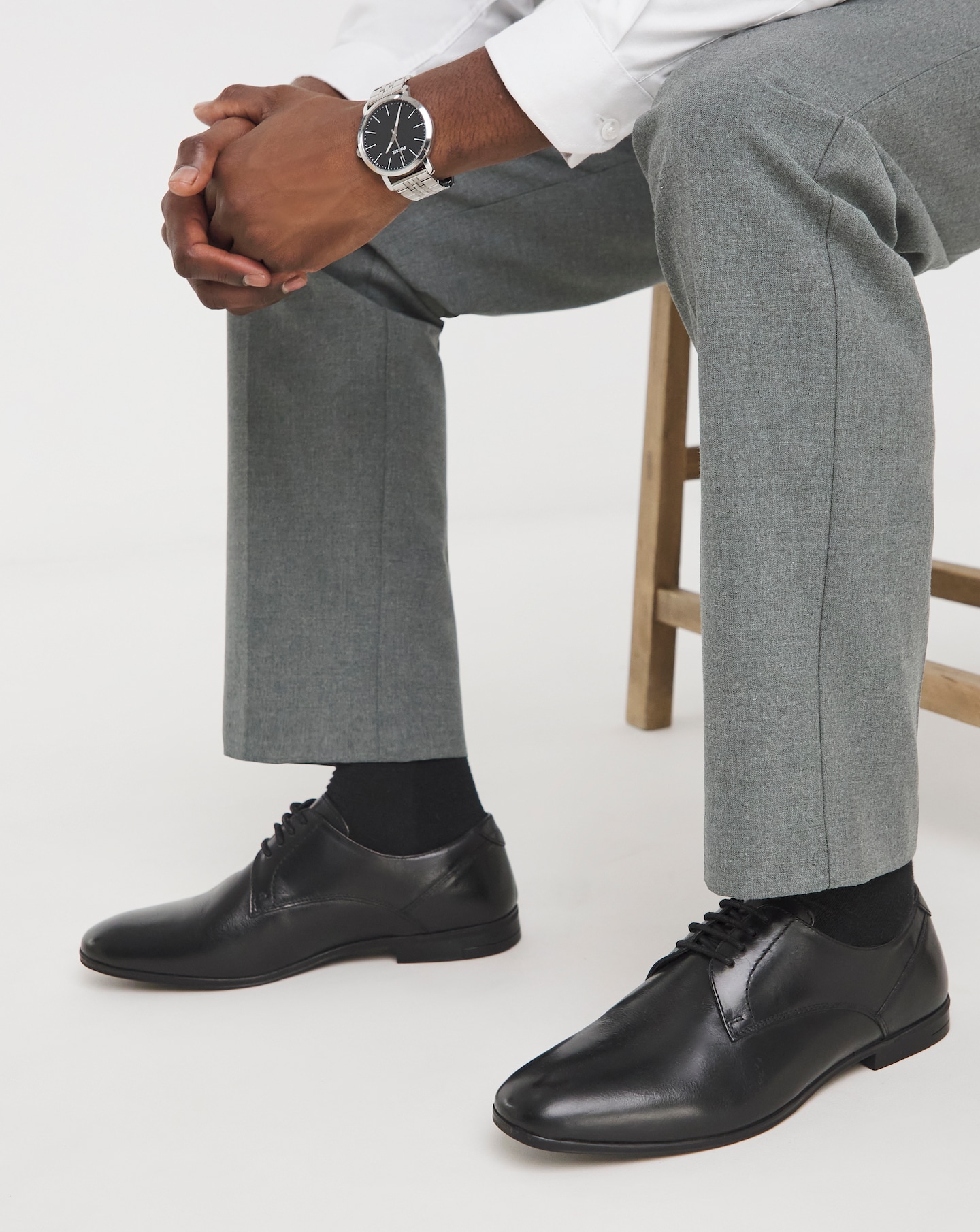 Formal Leather Derby Wide