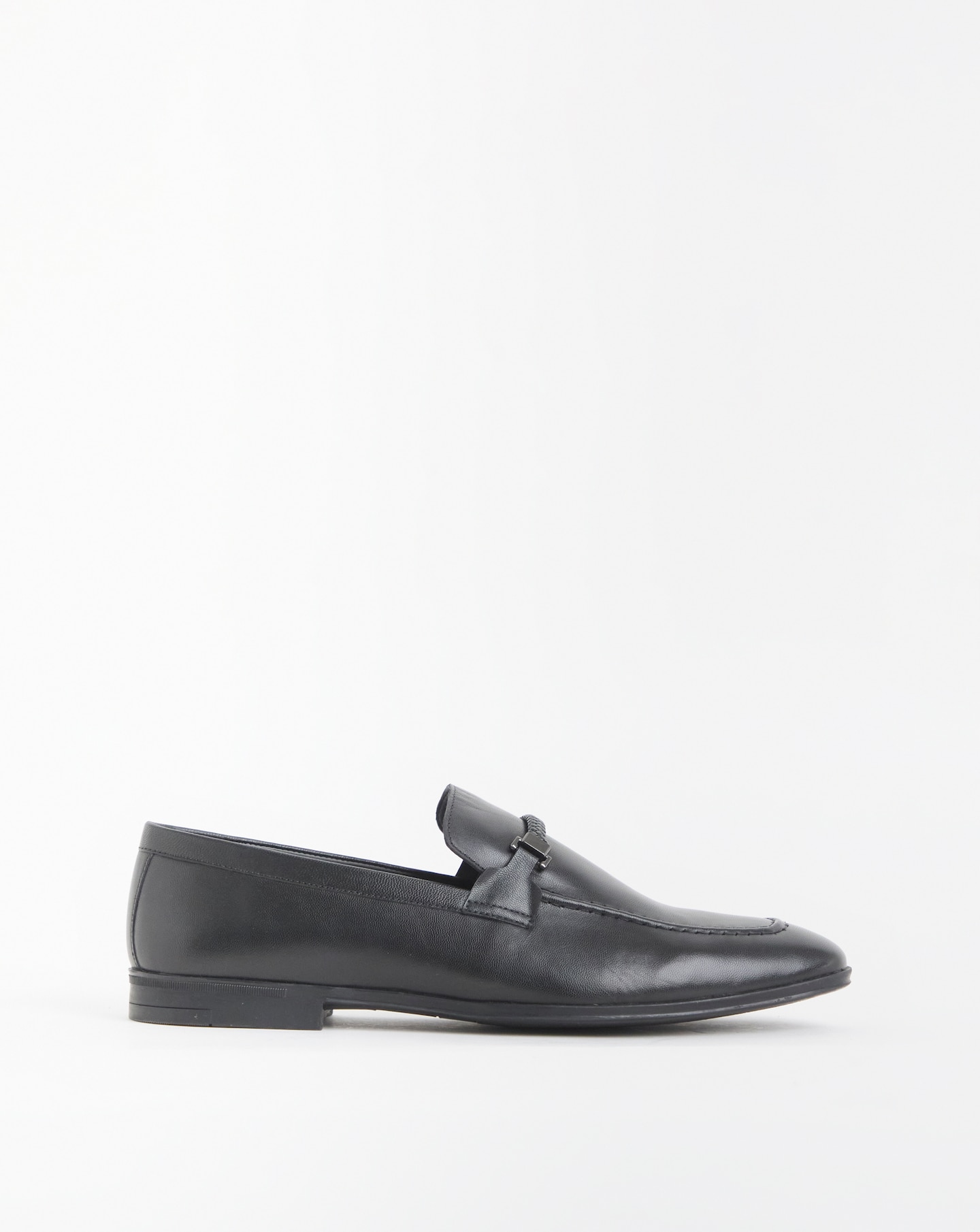 Leather Formal Snaffle Bar Loafer Wide