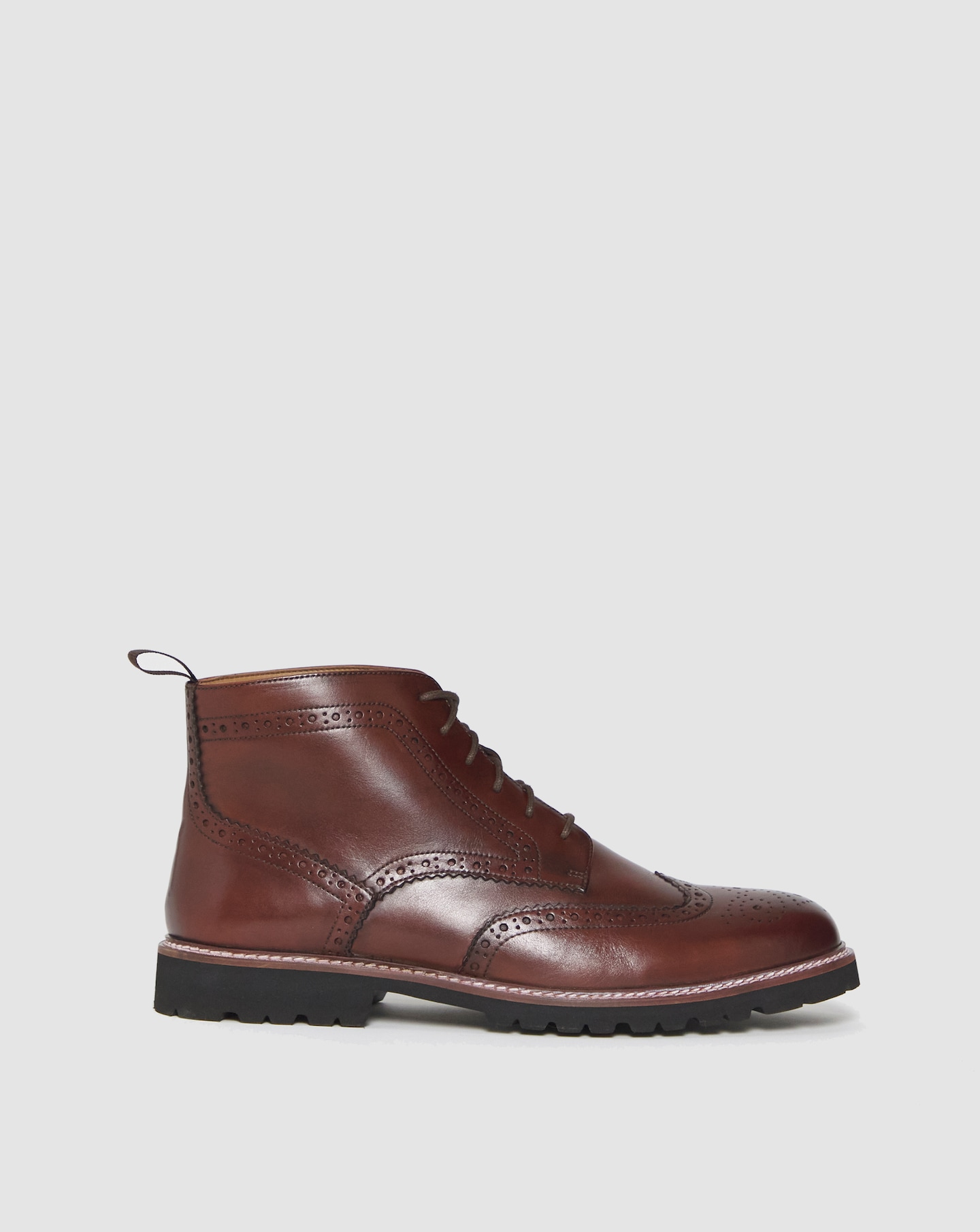 Smart Brogue Lace Up Boot Wide Fit