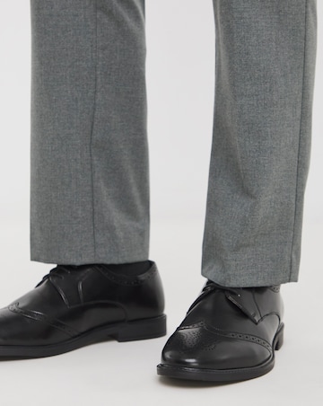 Leather Look Formal Brogue Extra Wide