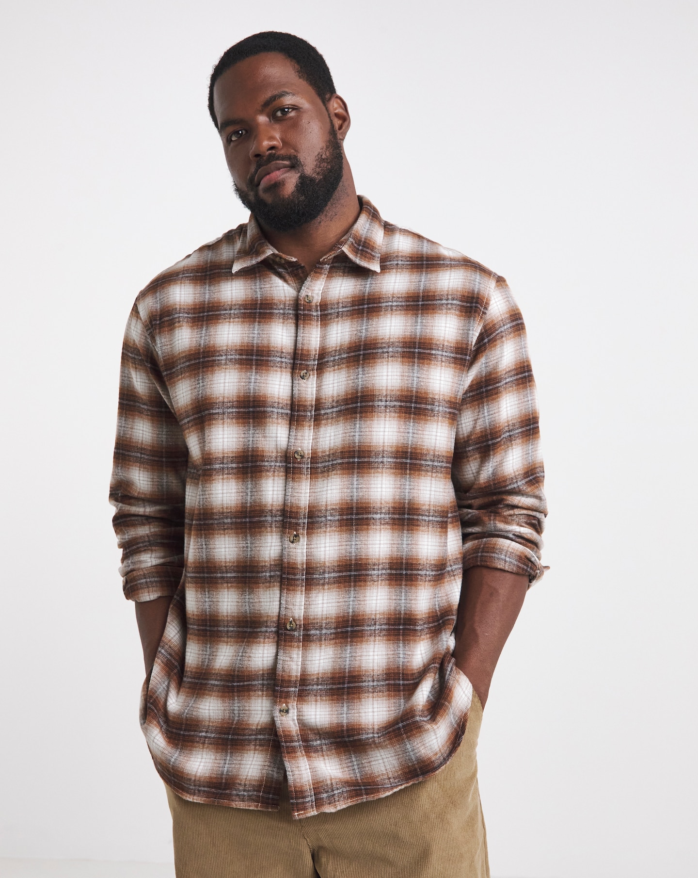 Jack & Jones Joshua Check Shirt - Brown