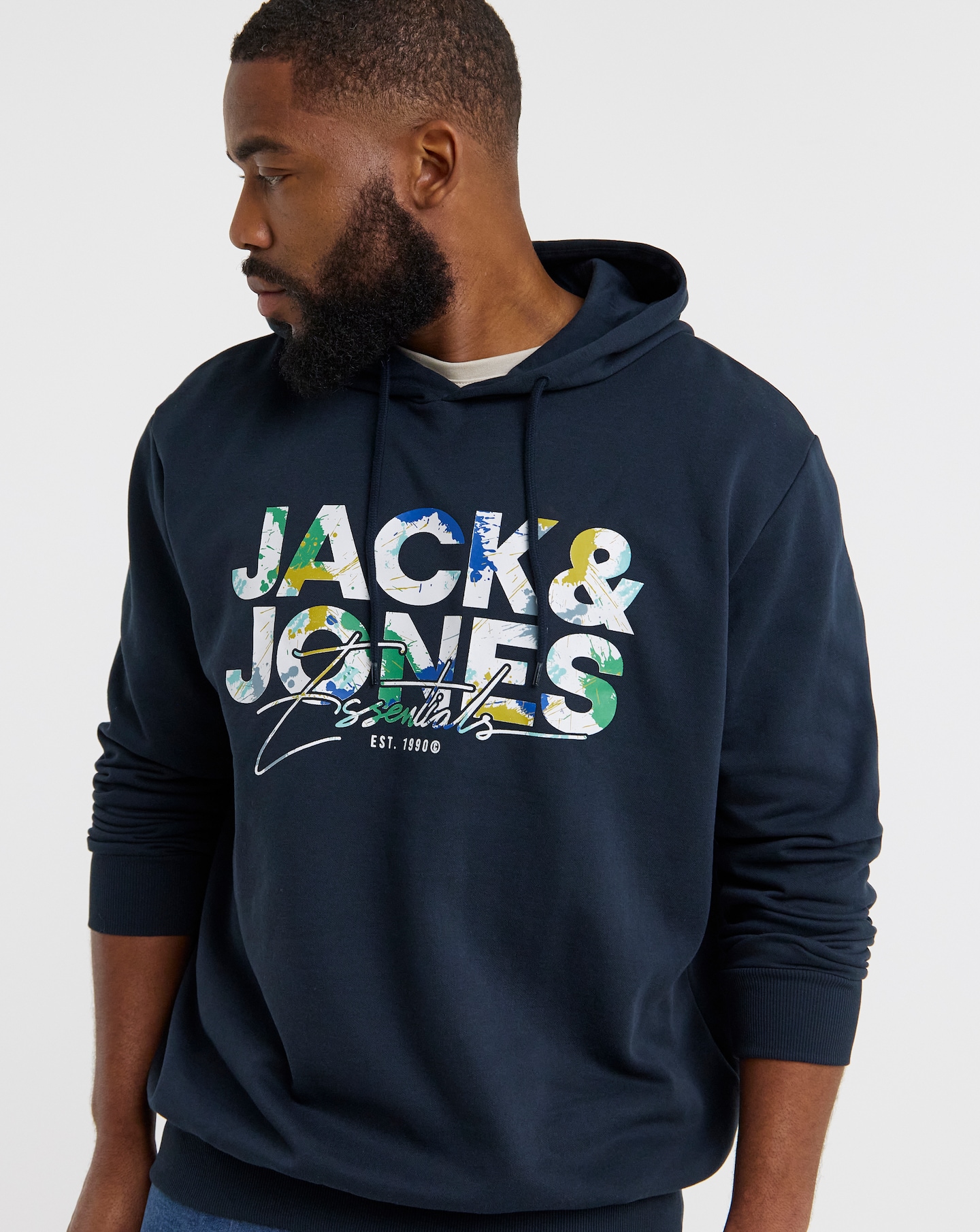 Jack & Jones Geplas Sweat Hood - Sky