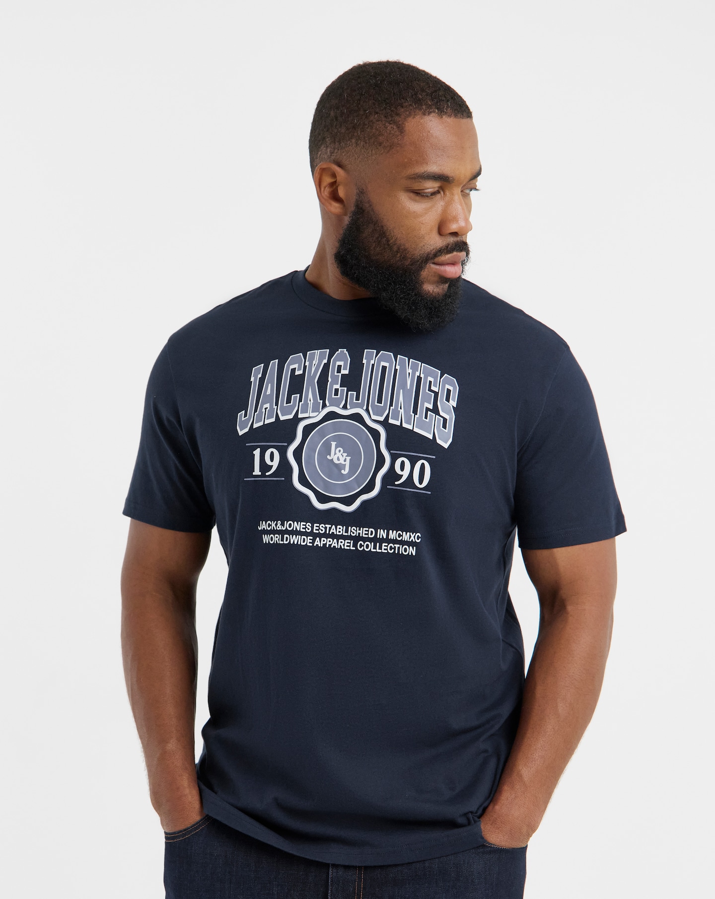 Jack & Jones Mako Graphic T-Shirt - Navy